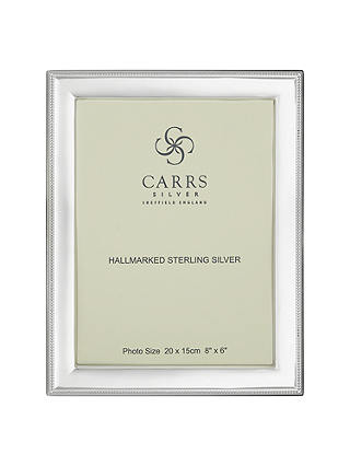 Carrs Berkeley Bead Photo Frame, Sterling Silver