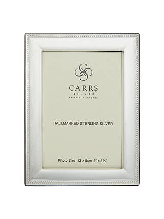 Carrs Berkeley Bead Photo Frame, Sterling Silver