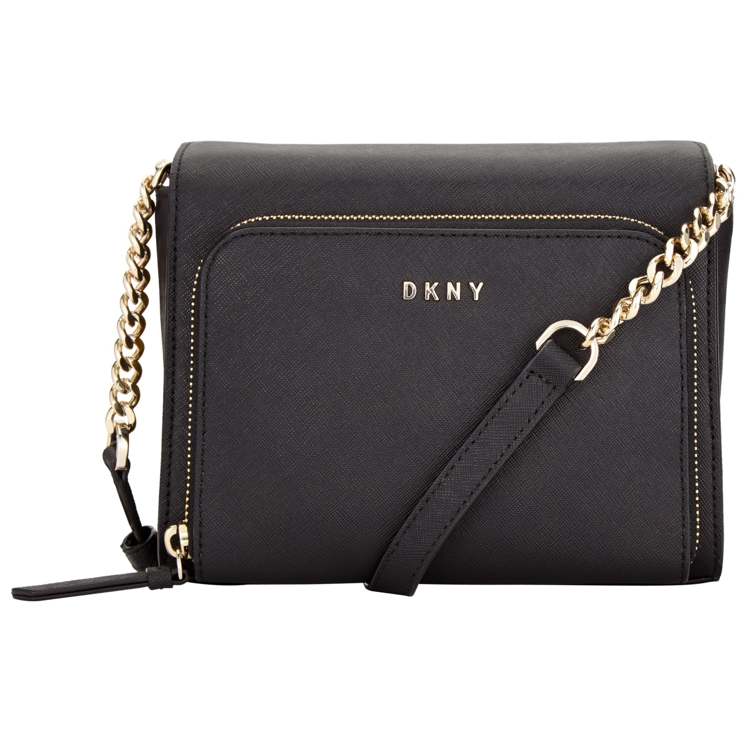 DKNY Bryant Park Saffiano Leather Small Pocket Across Body Bag, Black ...