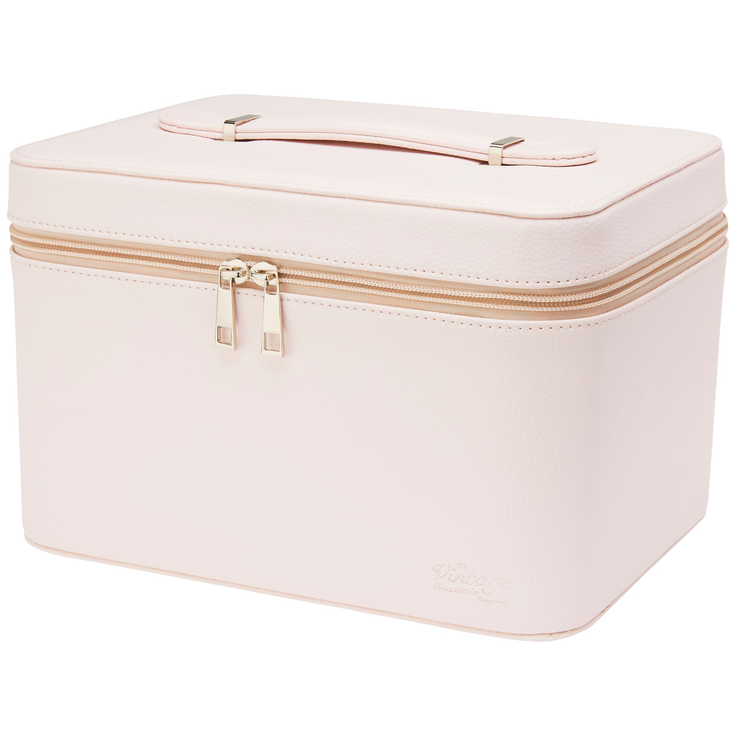 The Vintage Cosmetic Company Train Case, Dusty Pink