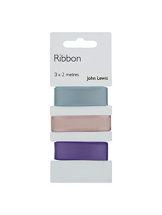 John Lewis & Partners Pastel Ribbon, Pack of 3