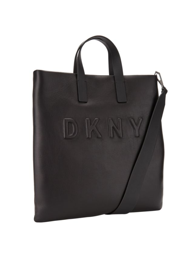 Dkny black hot sale leather tote