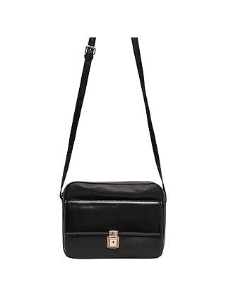 French Connection Clean Caroli Faux Leather Cross Body Bag, Black