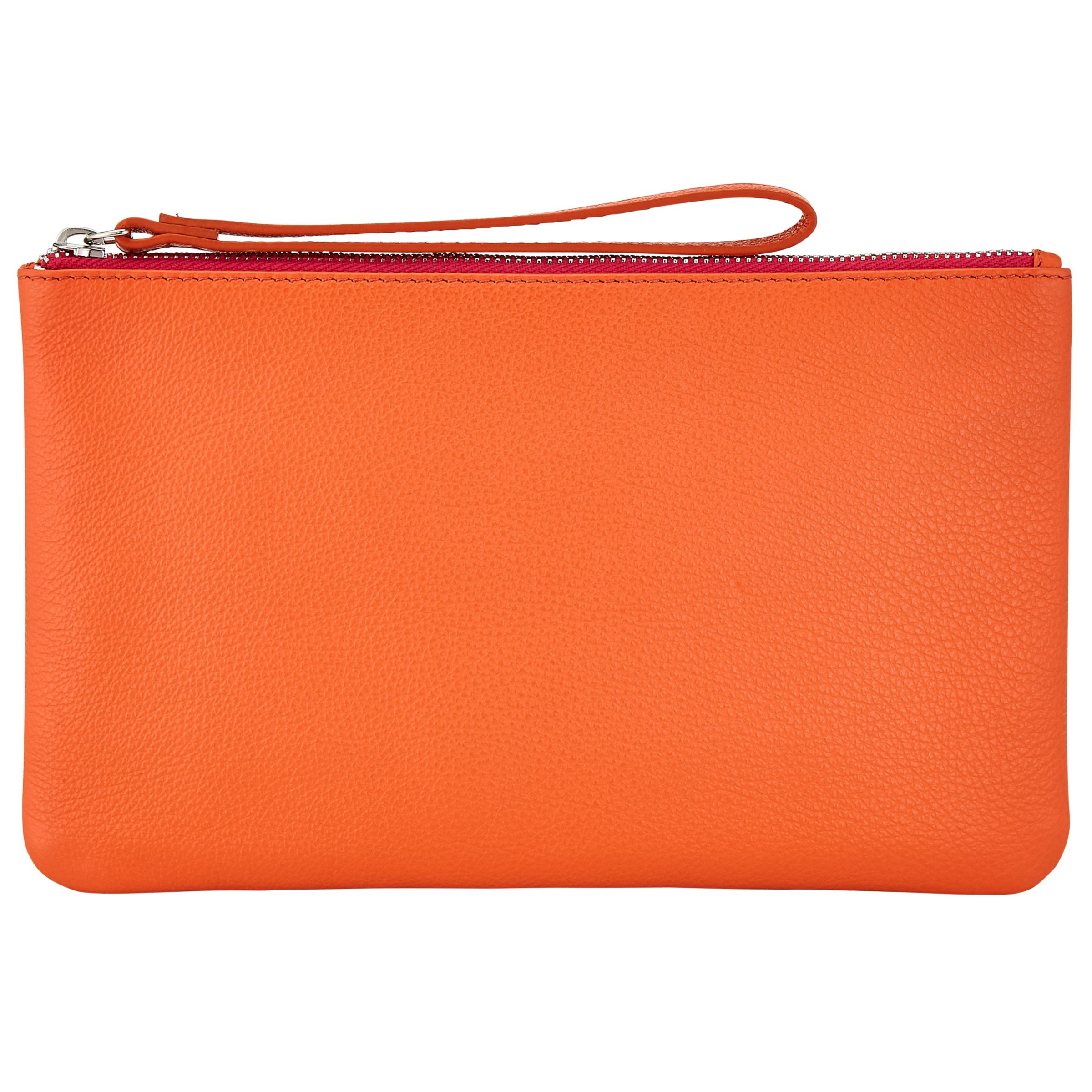 John Lewis Contrast Leather Zip Pouch