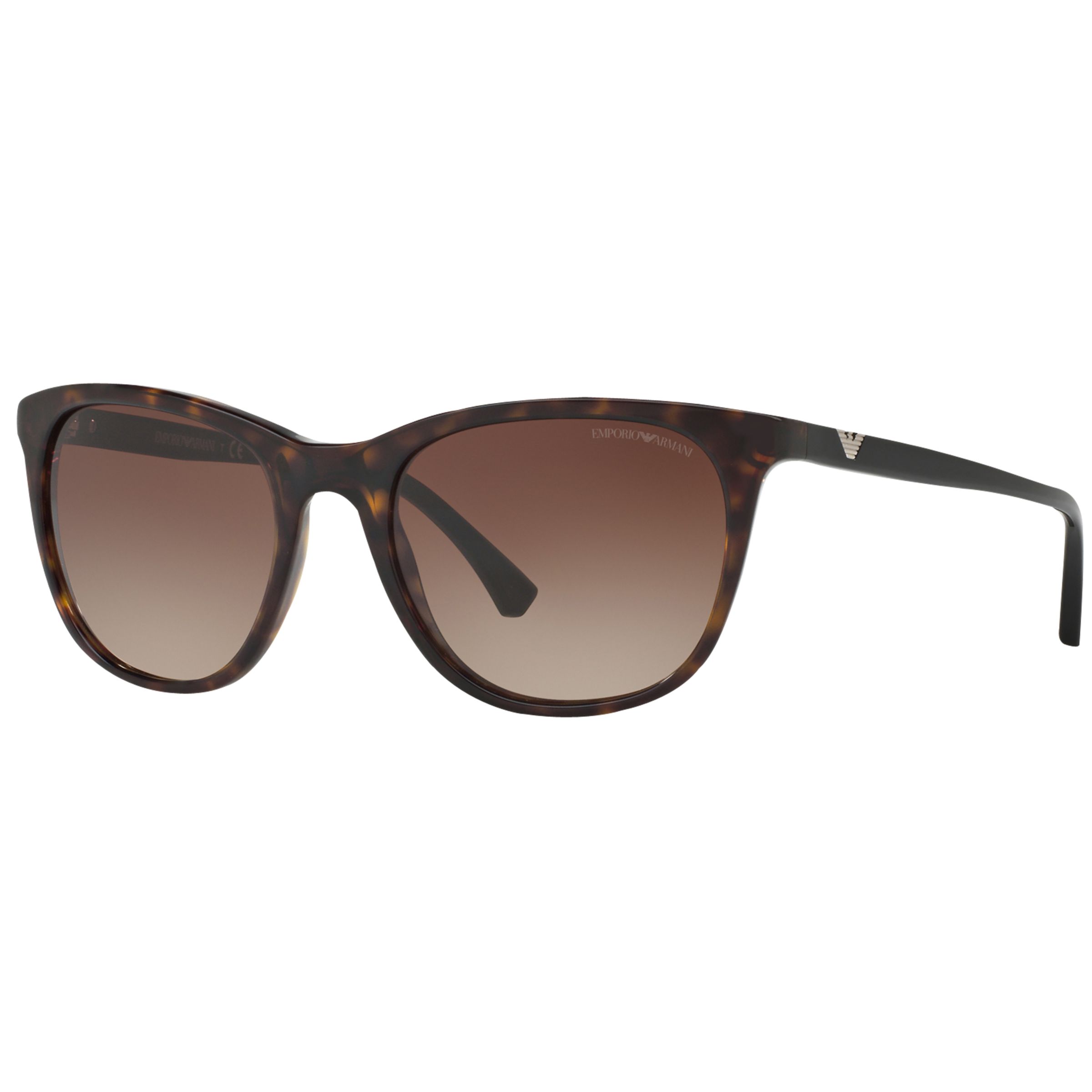 Emporio Armani EA4086 Square Sunglasses, Tortoise/Brown Gradient