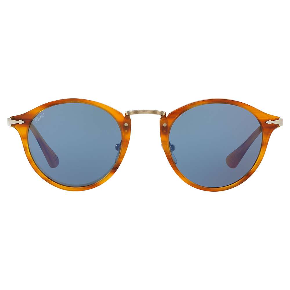 Buy Persol PO3166S Calligrapher Edition Oval Sunglasses, Havana/Blue Online at johnlewis.com