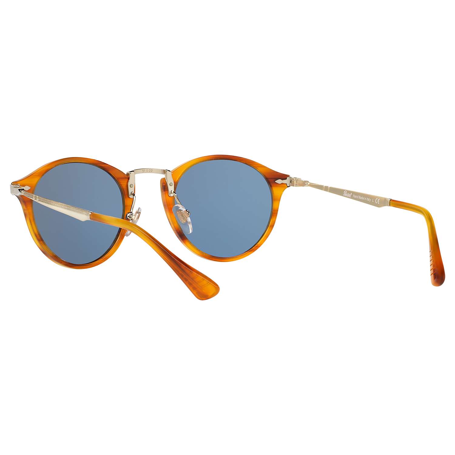 Buy Persol PO3166S Calligrapher Edition Oval Sunglasses, Havana/Blue Online at johnlewis.com