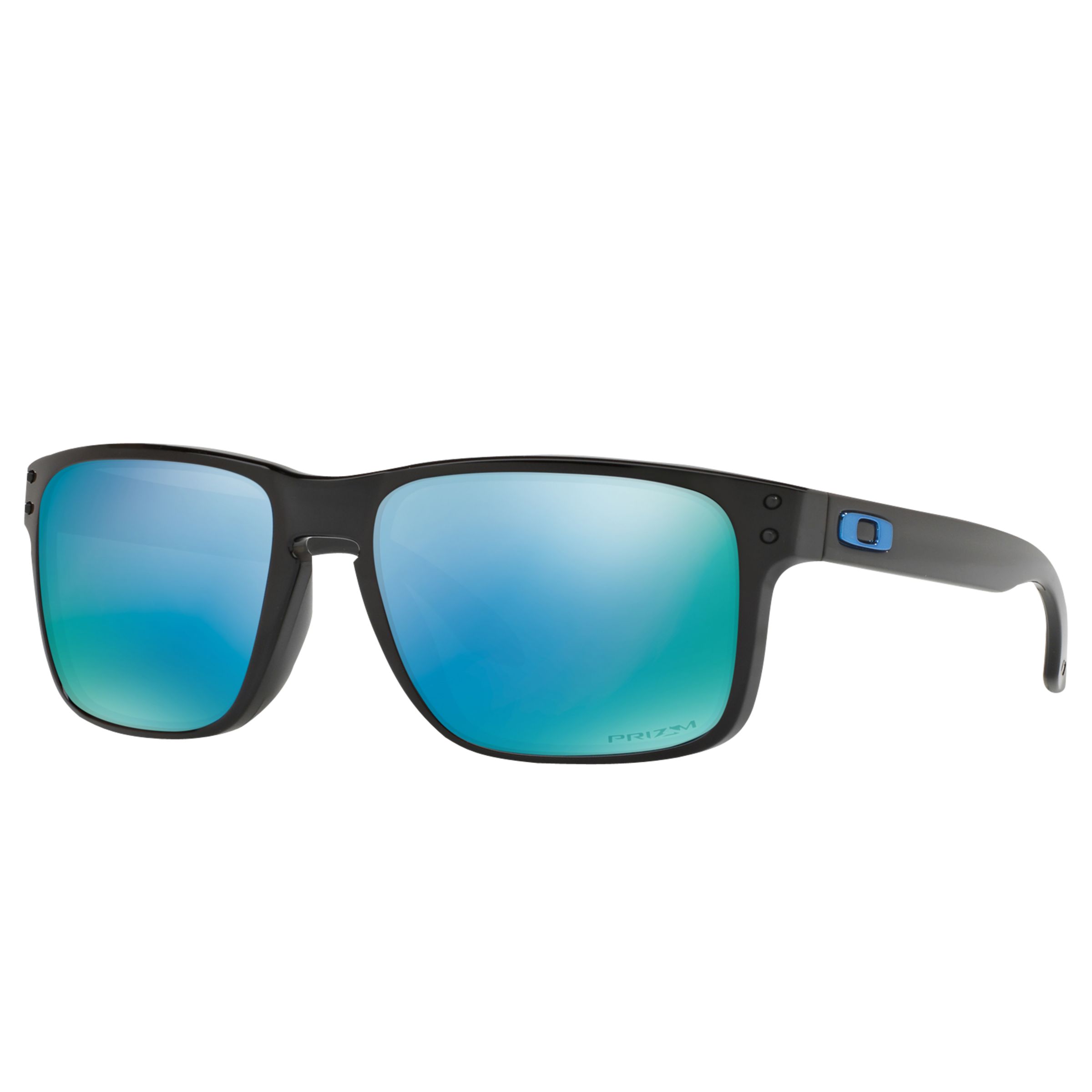 Oakley Oo9102 Men S Holbrook Prizm Polarised Square Sunglasses Black Gloss Mirror Blue At John