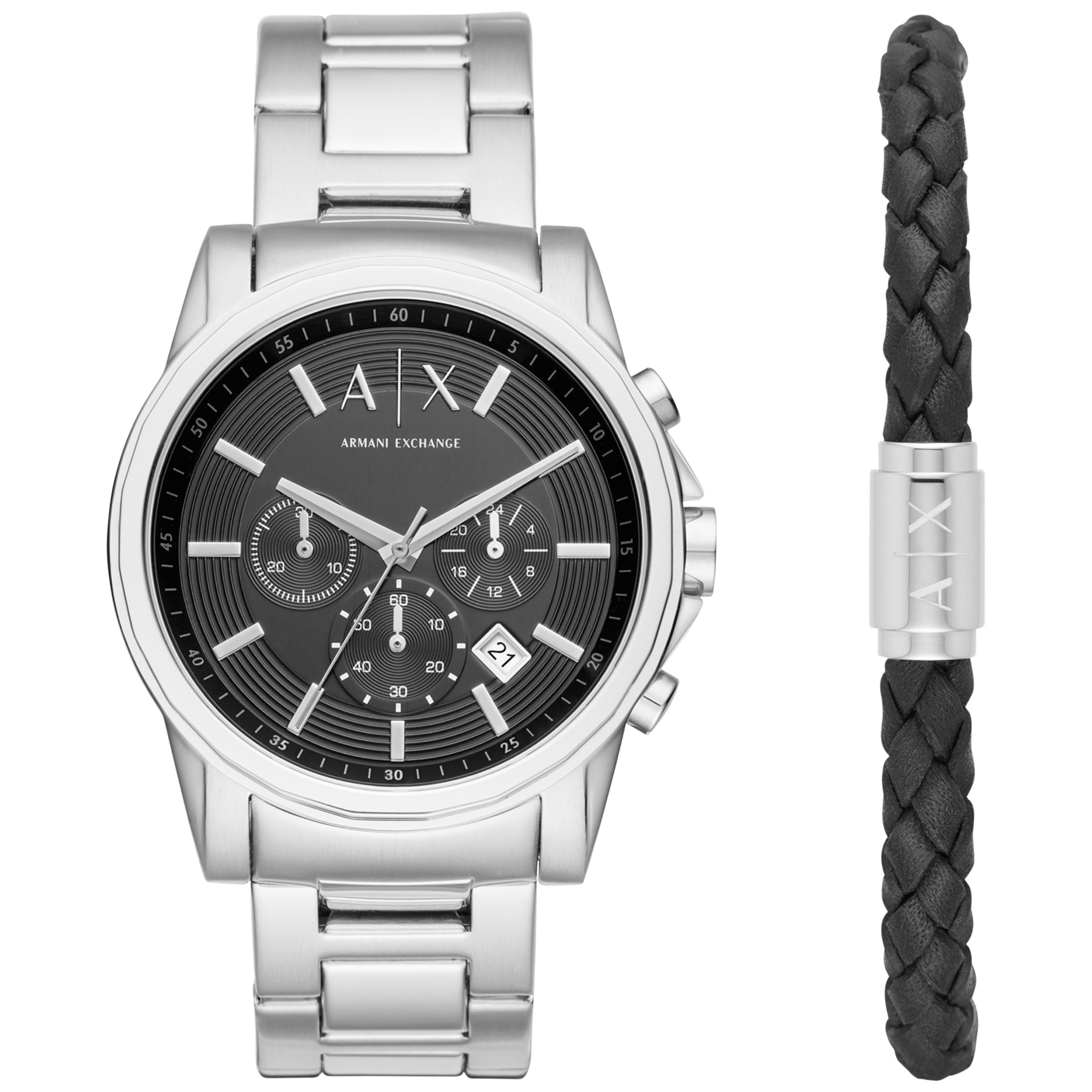 armani exchange watch silver