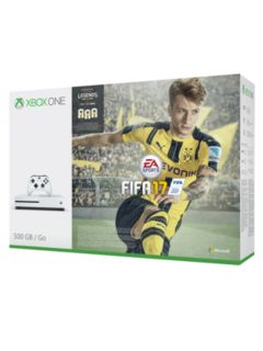 Microsoft Xbox One S Console, 500GB, with FIFA 17 Game Download