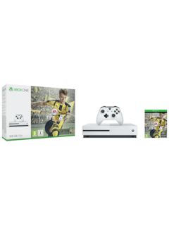 Microsoft Xbox One S Console, 500GB, with FIFA 17 Game Download
