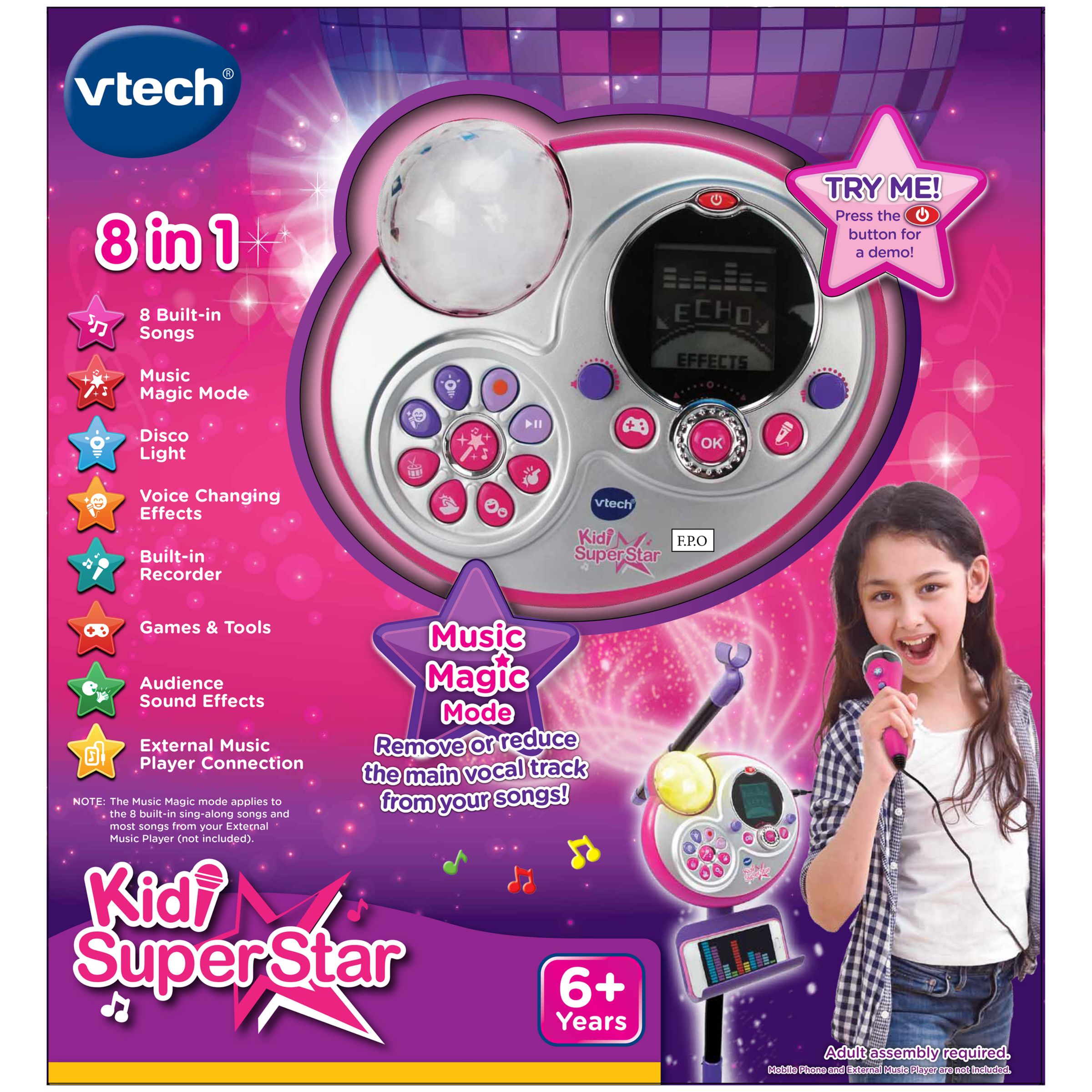 vtech superstar microphone pink