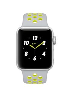 Apple Watch Nike+ 38mm Silver Aluminium Case with Nike Sport Band, Flat Silver / Volt