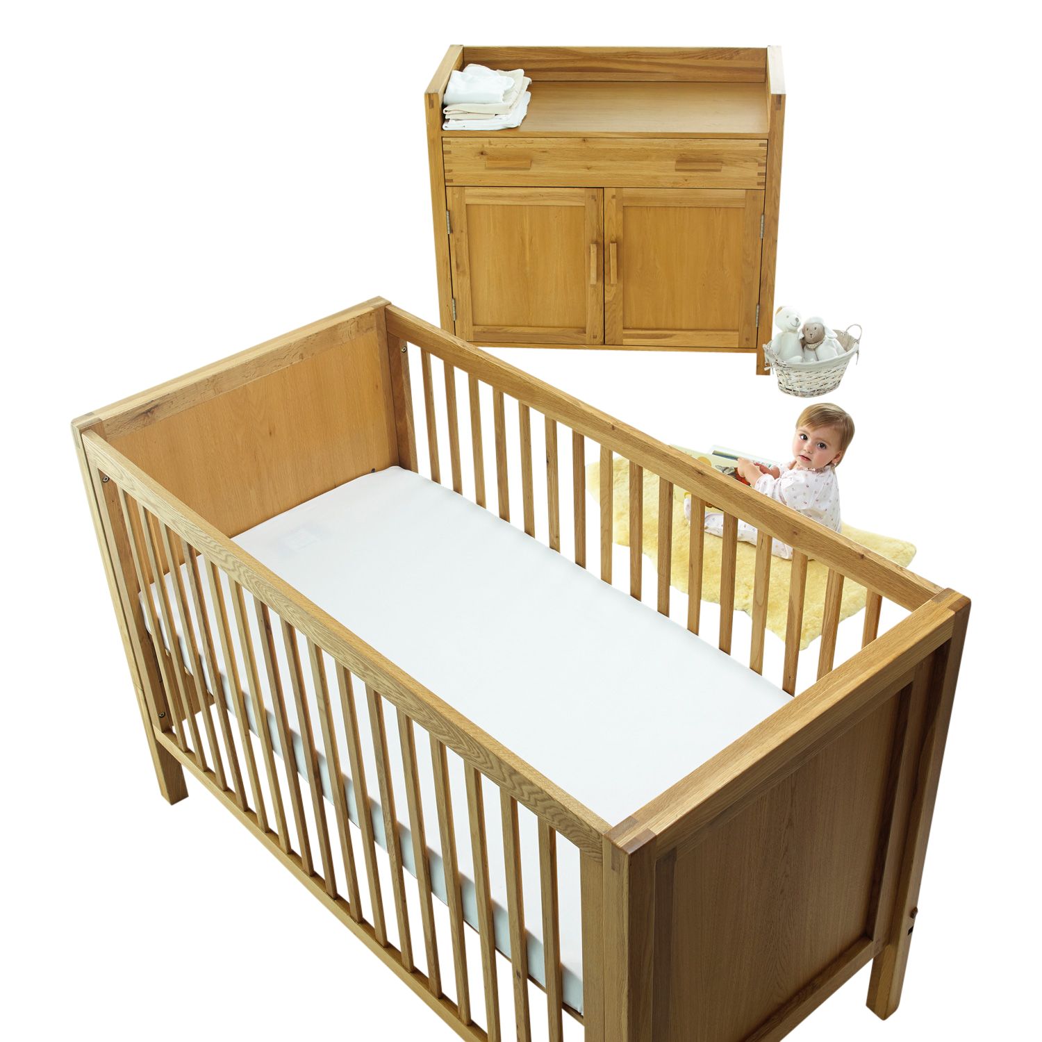 green sheep cot mattress