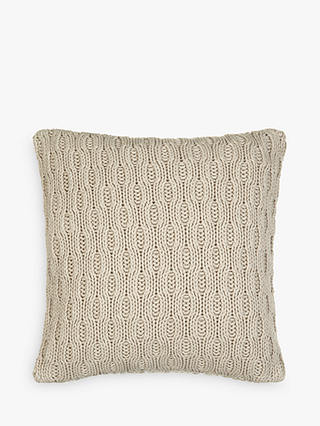 Croft Collection Cotton Chain Knit Cushion