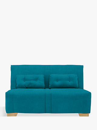 John Lewis & Partners Strauss Large 3 Seater Sofa Bed, Light Leg, Fraser Teal