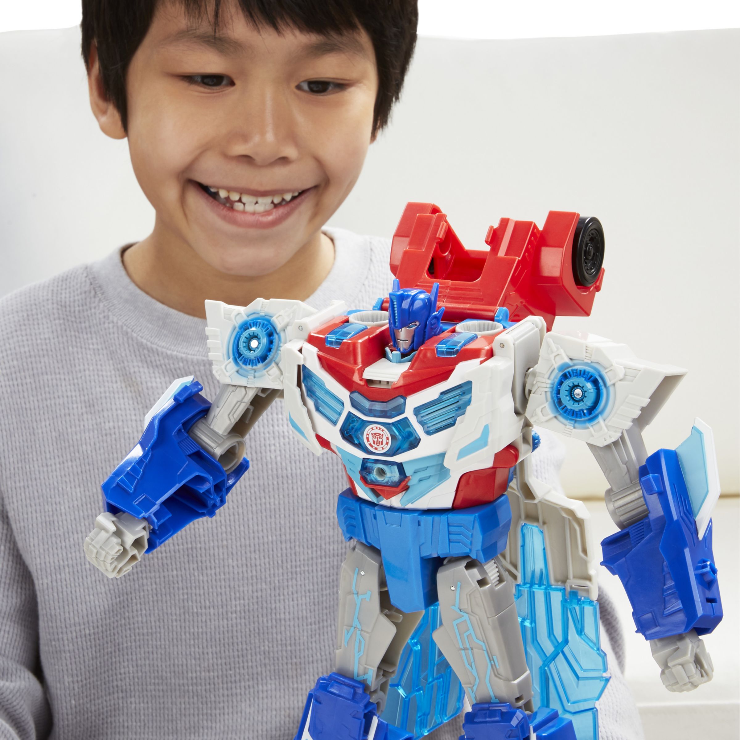transformers robots in disguise toys optimus prime power surge