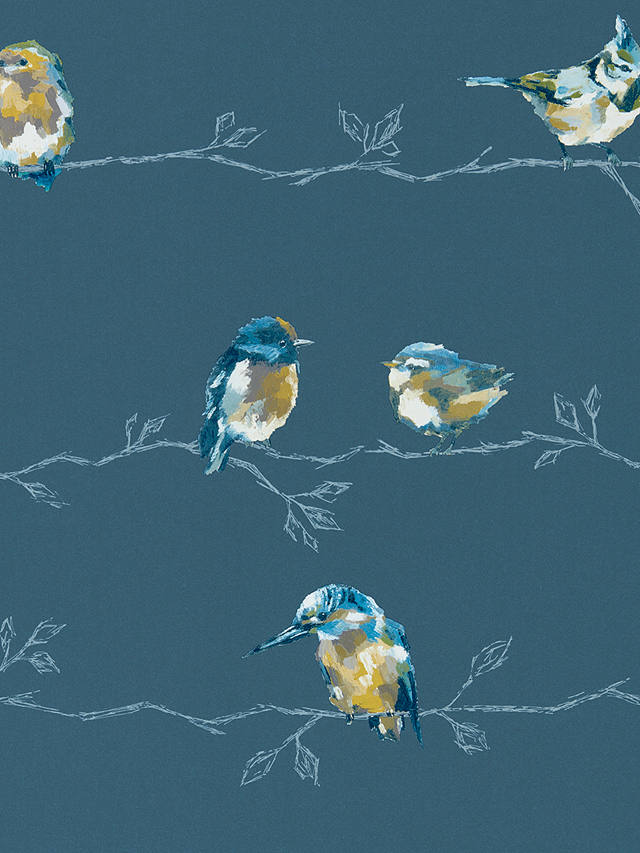 Harlequin Standing Ovation Persico Paste the Wall Wallpaper, Turquoise / Navy 111487