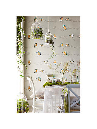 Harlequin Standing Ovation Persico Paste the Wall Wallpaper, Tangerine / Duck Egg 111485
