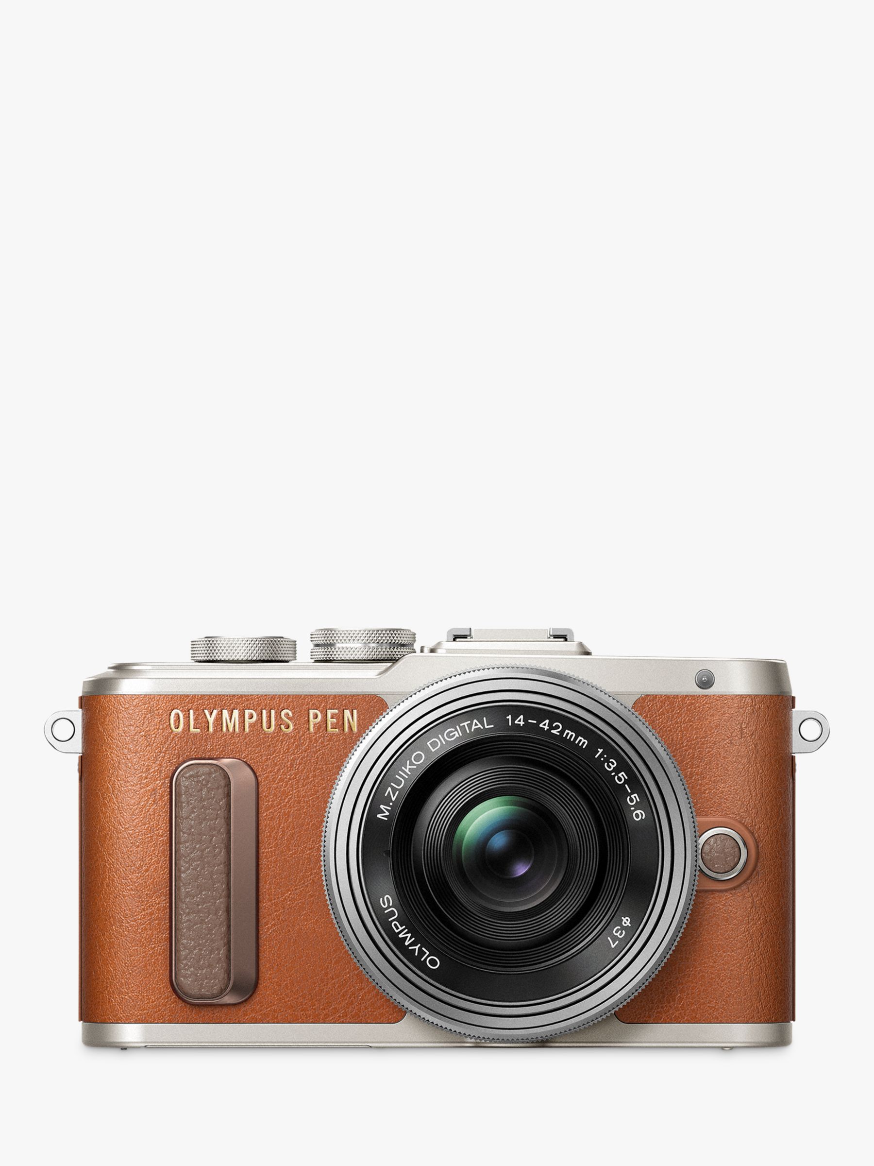 Olympus PEN E-PL8 Compact System Camera with 14-42mm EZ Lens, HD 1080p, 16.1MP, 3 LCD Touch Screen, Tan