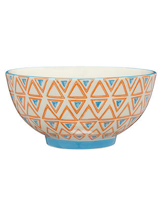 Pols Potten Dakara Triangles 14cm Bowl, Orange