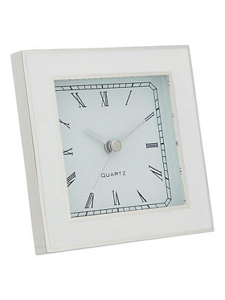 John Lewis & Partners Amy Silver Plated Mantel Clock