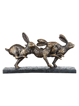Libra Trio Of Hares Running Sculpture