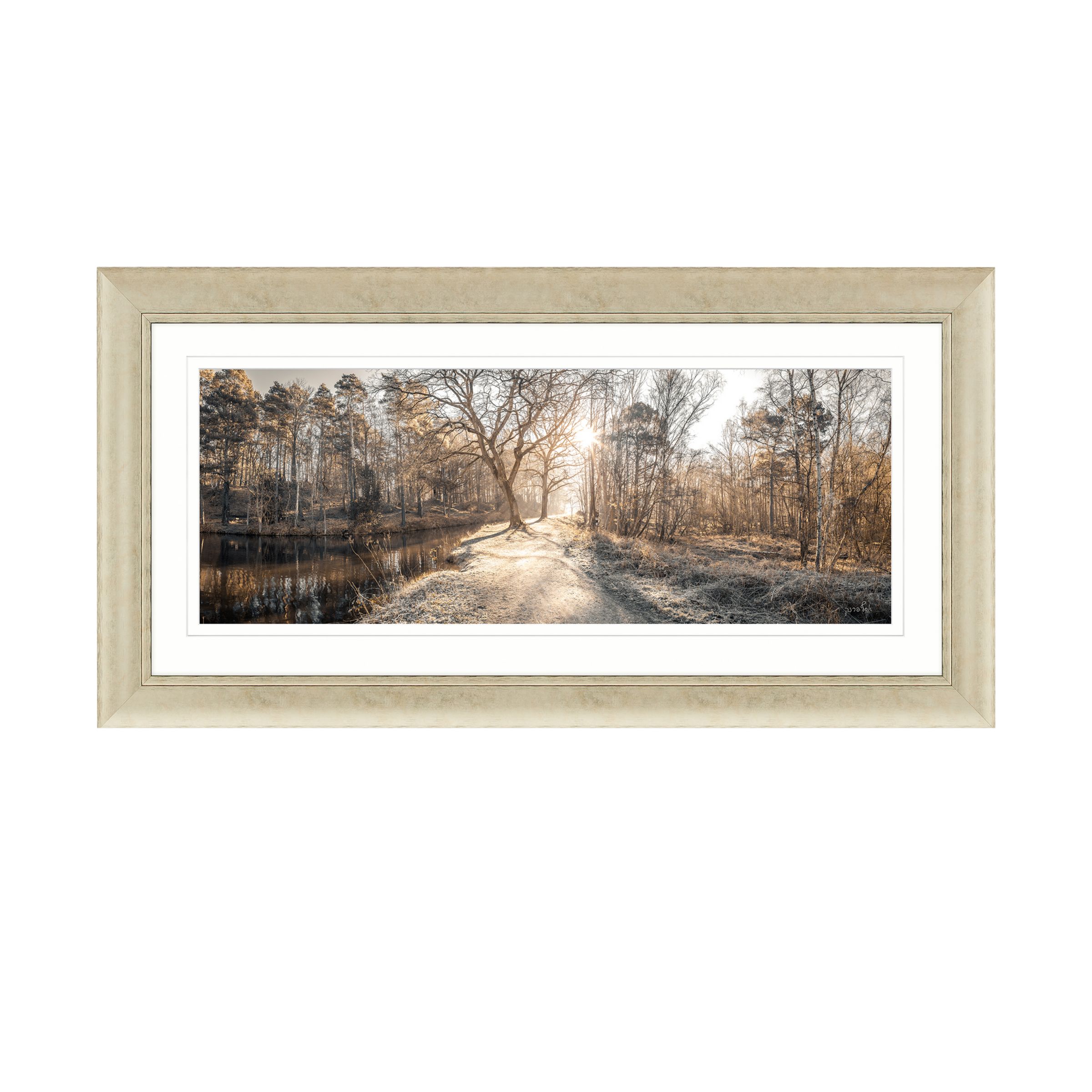 Buy Assaf Frank - Autumn Walk Panel Framed Print, 112 x 57cm | John Lewis