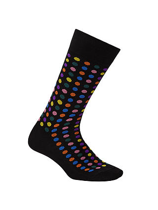 Paul Smith Confetti Dot Socks, One Size, Black/Multi