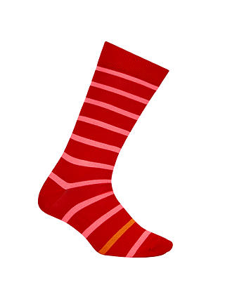 Paul Smith Simple Neon Stripe Socks, One Size, Red