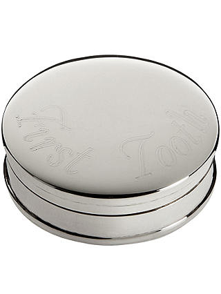 Carrs First Tooth Box, Sterling Silver