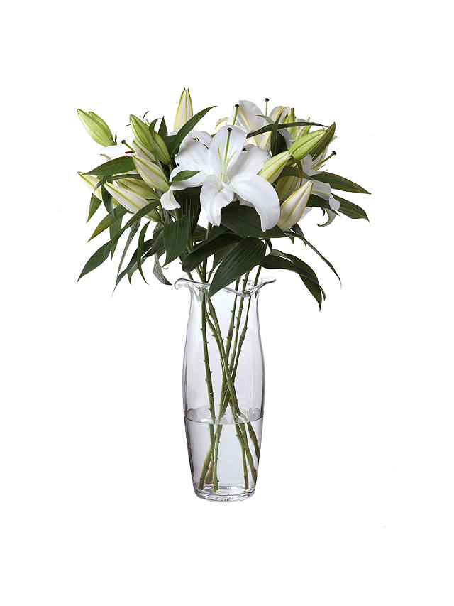 Dartington Crystal Florabundance Lily Vase, H35cm, Clear