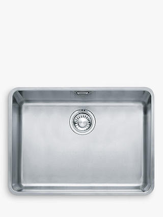 Franke Kubus KBX 110 55 Undermounted Single Bowl Kitchen Sink, Stainless Steel
