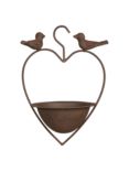 Ivyline Cast Iron Heart Shaped Bird Feeder, Bronze