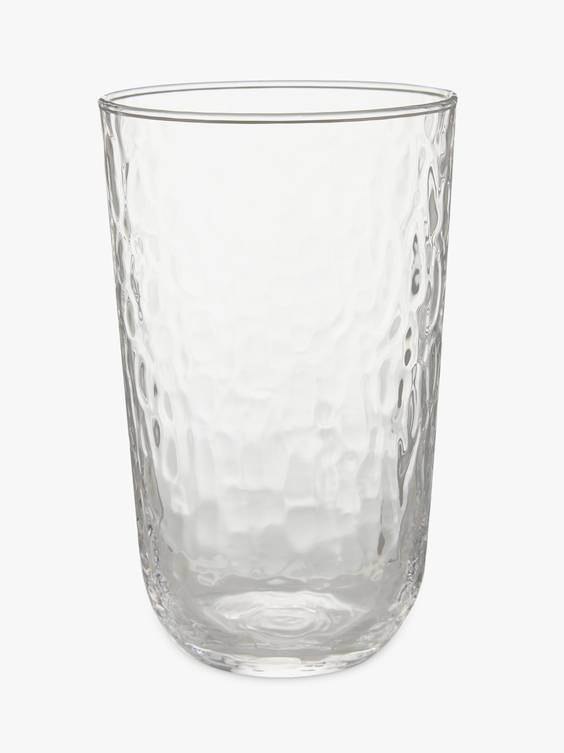 John Lewis & Partners Hammered Highball Glass, 520ml at John Lewis ...