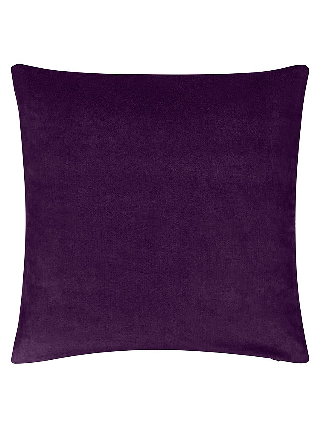 John Lewis Cotton Velvet Cushion, Fig