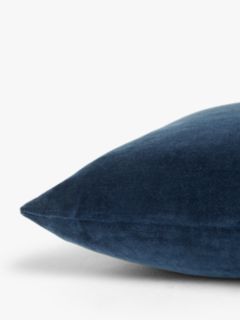 John Lewis Cotton Velvet Cushion, Navy