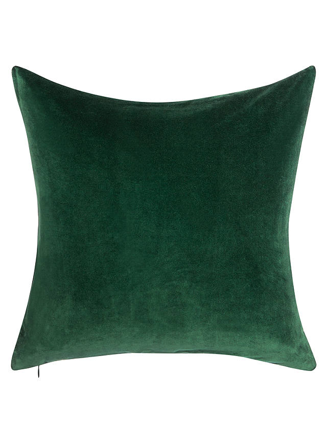 John Lewis & Partners Cotton Velvet Cushion, Ivy