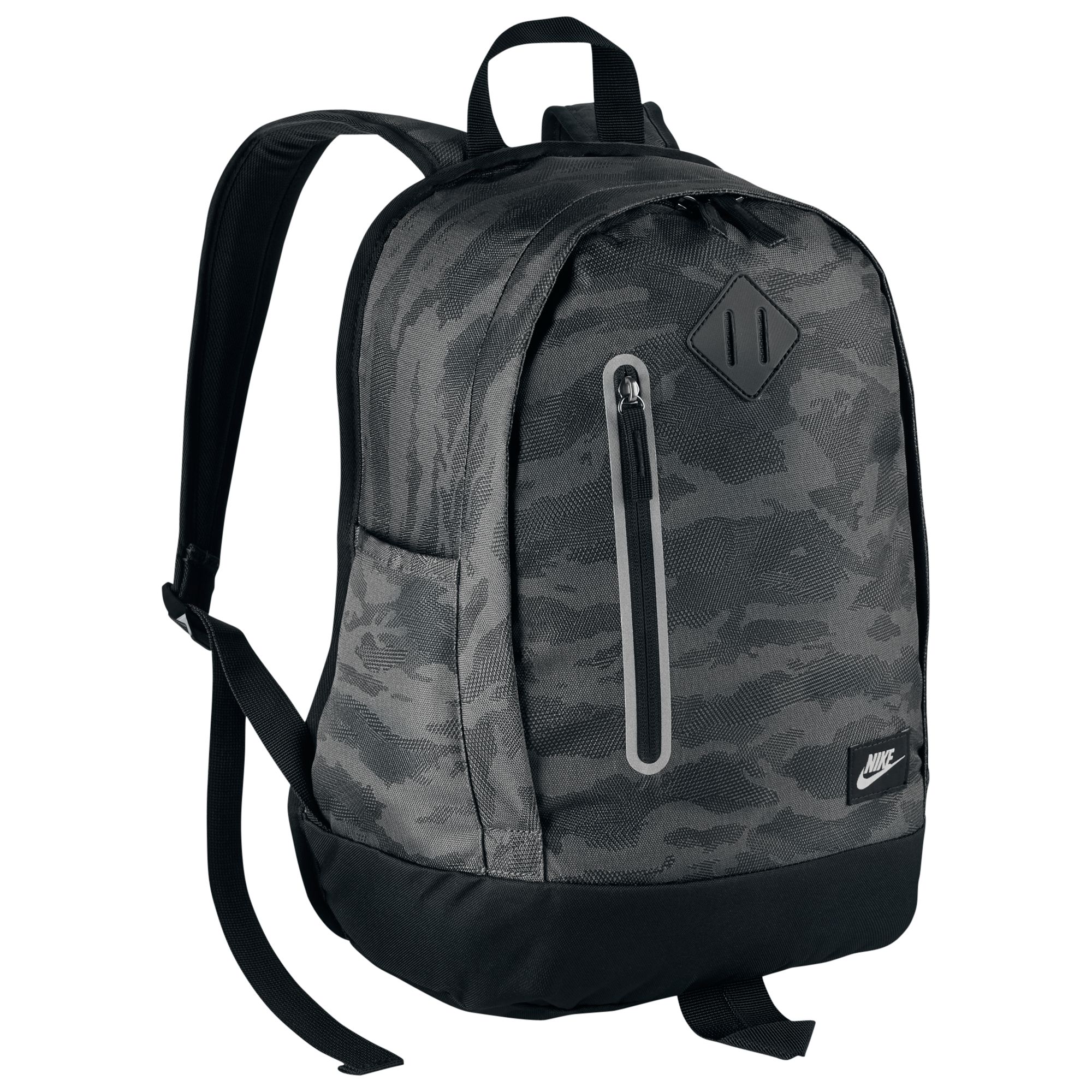 Nike Cheyenne Print Children&#39;s Backpack, Dark Grey/Black at John Lewis & Partners