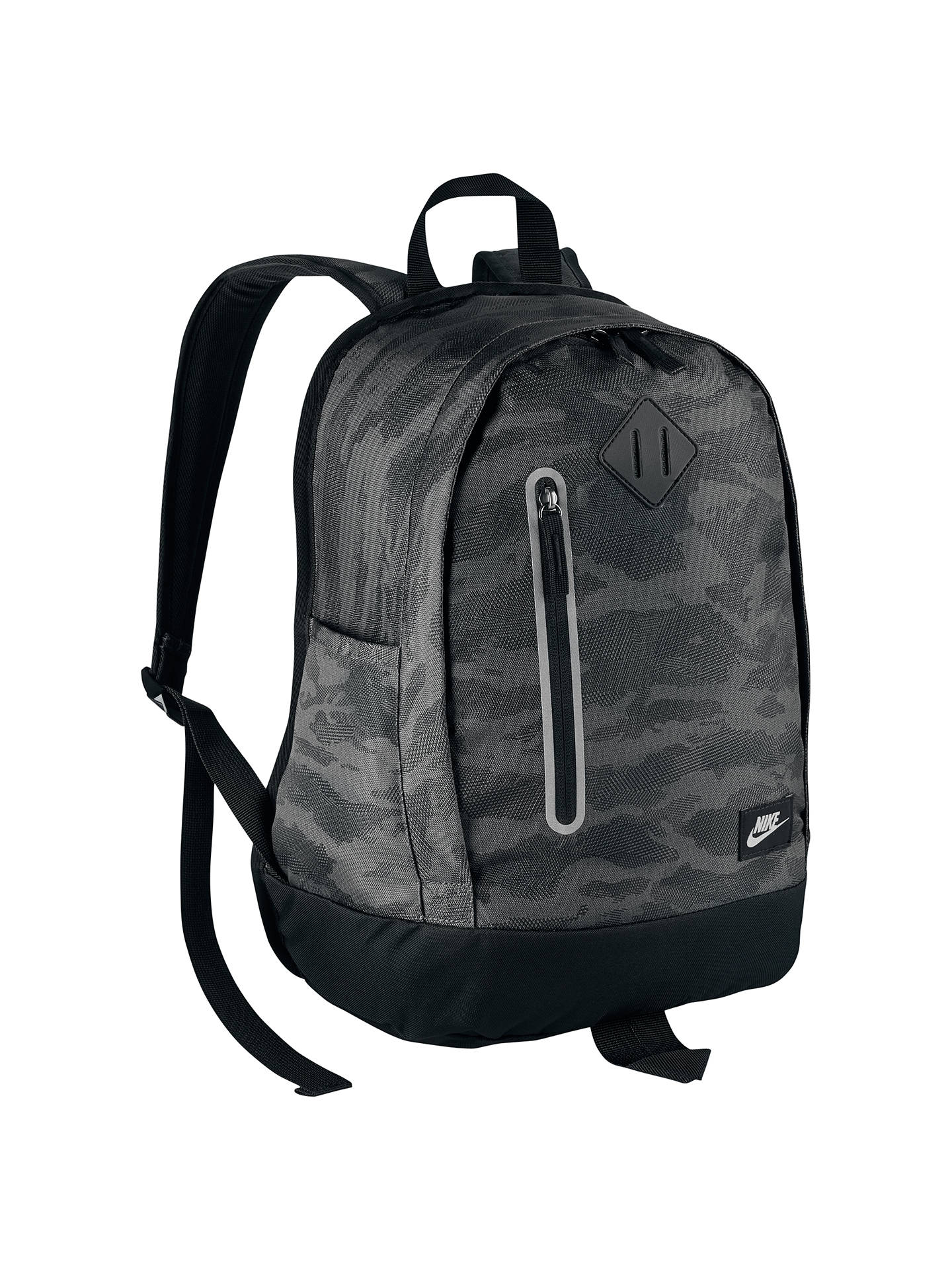 Nike Cheyenne Print Children&#39;s Backpack, Dark Grey/Black at John Lewis & Partners