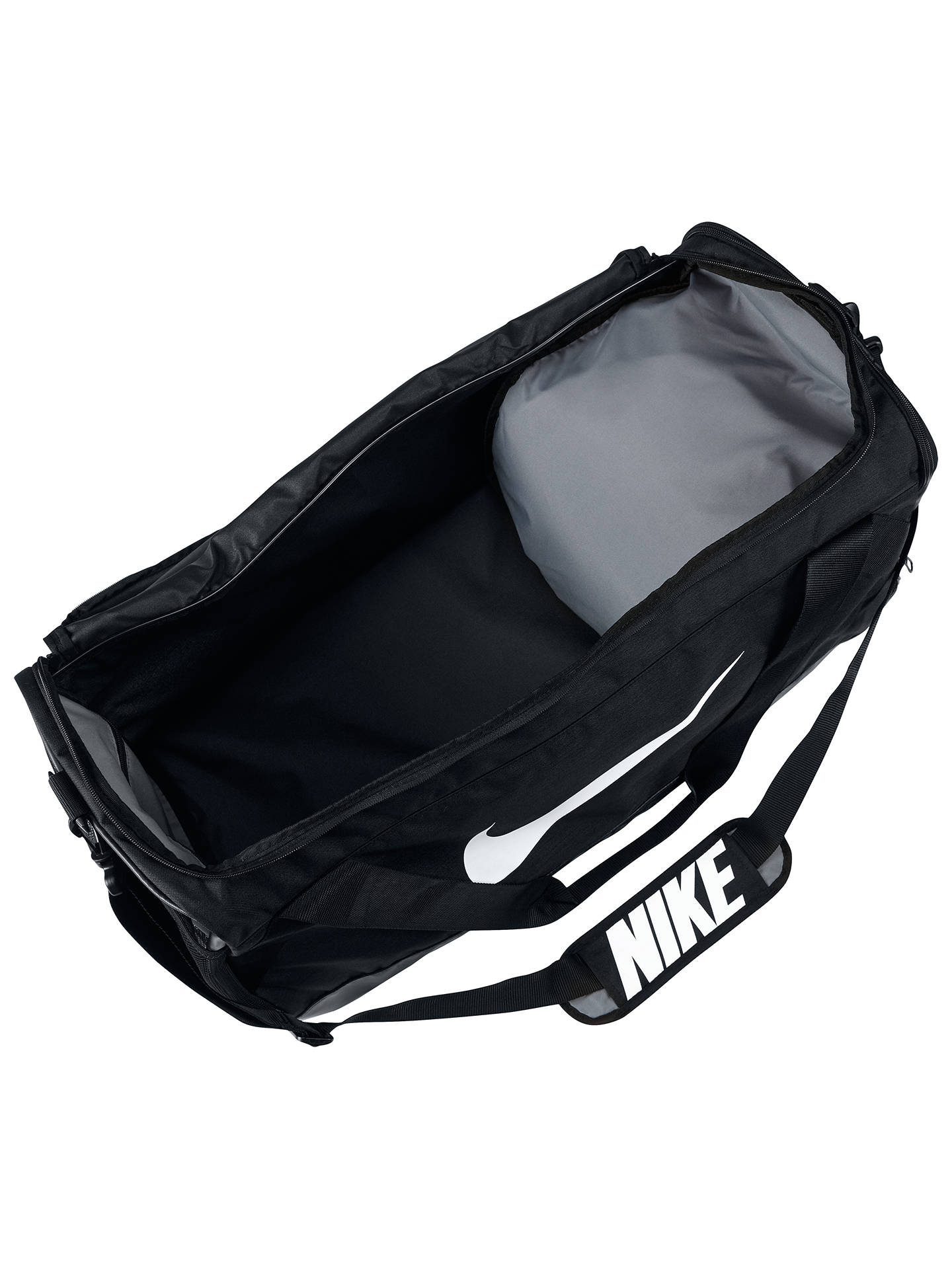 Nike Brasilia Large Training Duffle Bag, Black at John Lewis & Partners
