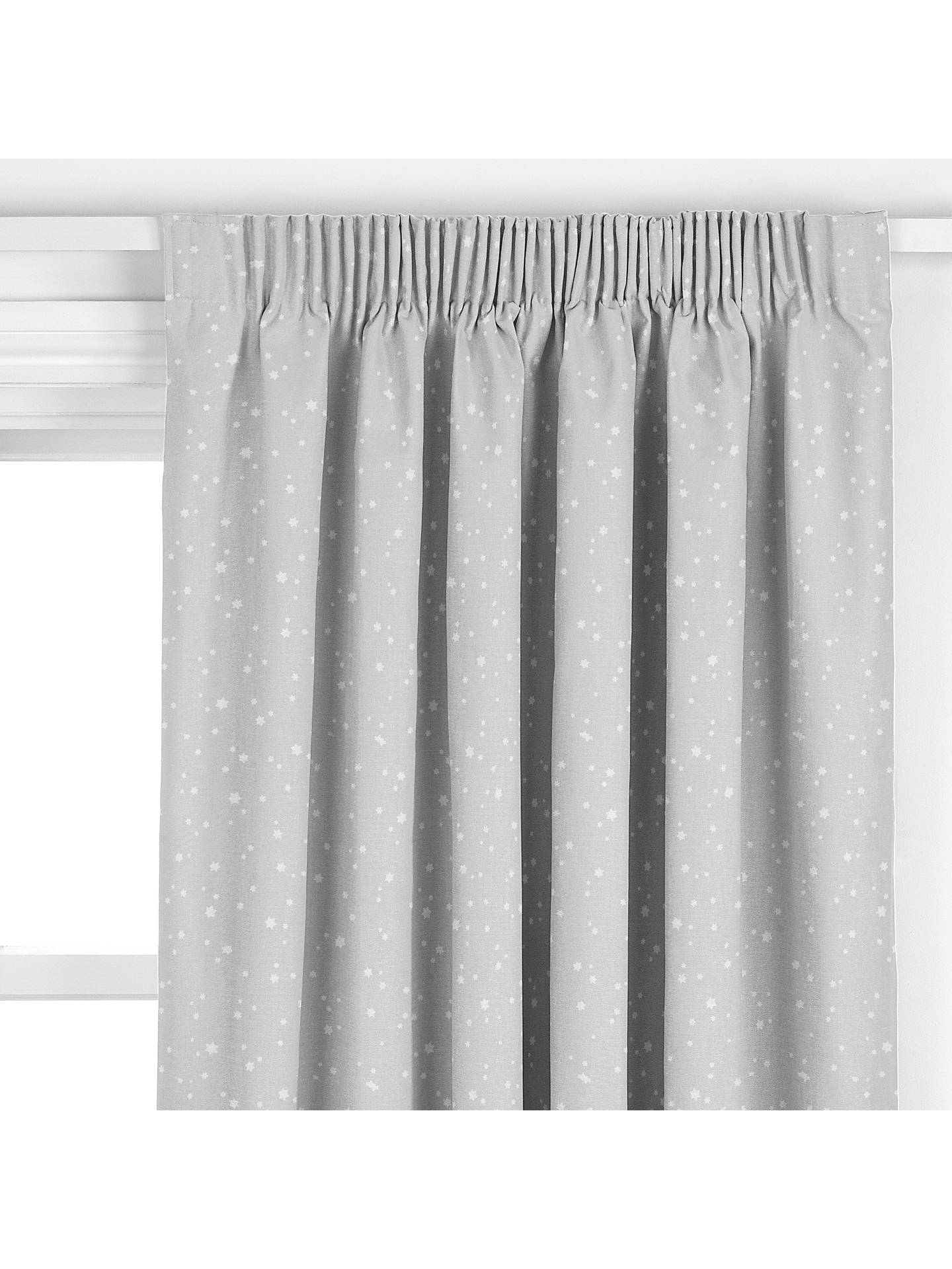 little home at John Lewis Twinkle Twinkle Children's Made to Measure Curtains, Grey