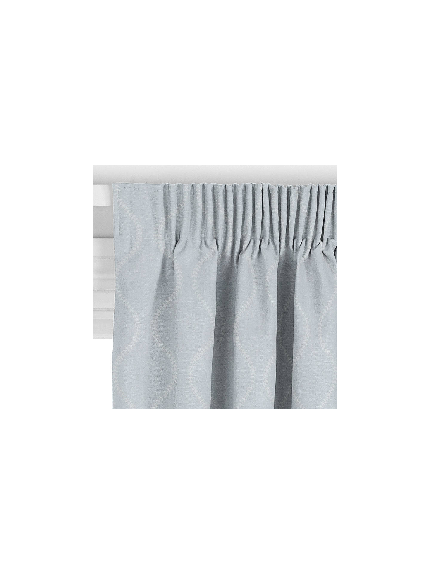 John Lewis Chattis Embroidery Made to Measure Curtains, Grey