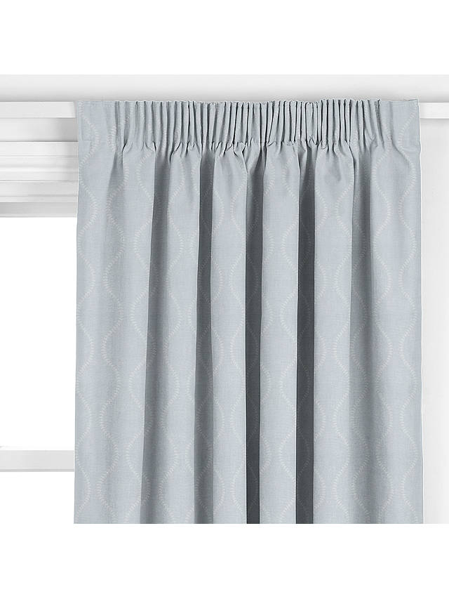 John Lewis Chattis Embroidery Made to Measure Curtains, Grey