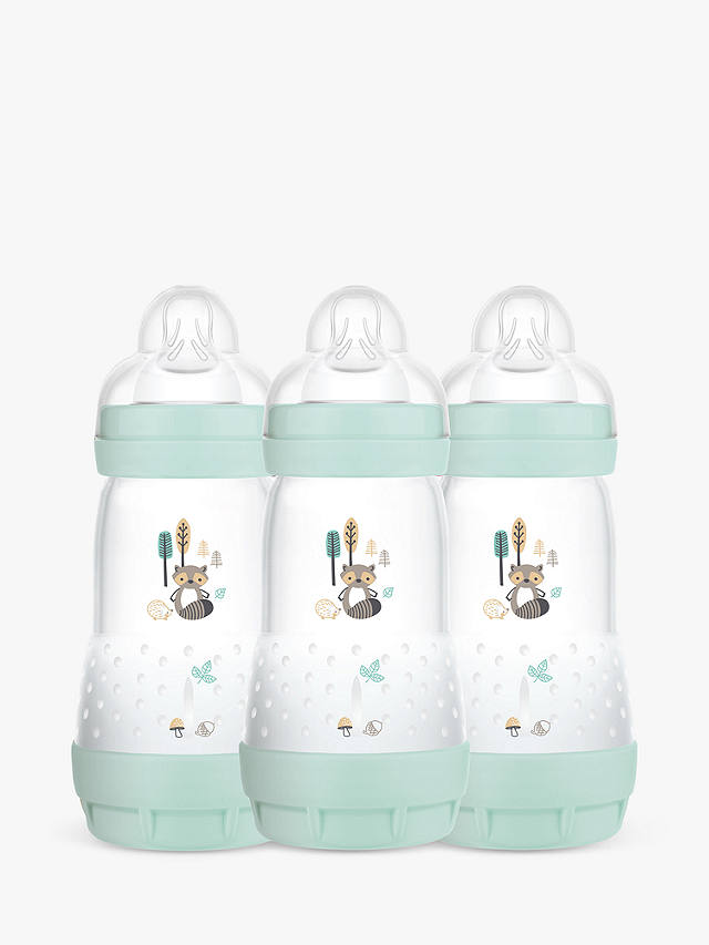 MAM Anti-Colic Baby Bottle, 260ml, Pack of 3, Blue