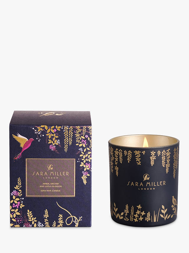 Sara Miller Amber, Orchid and Lotus Blossom Scented Candle