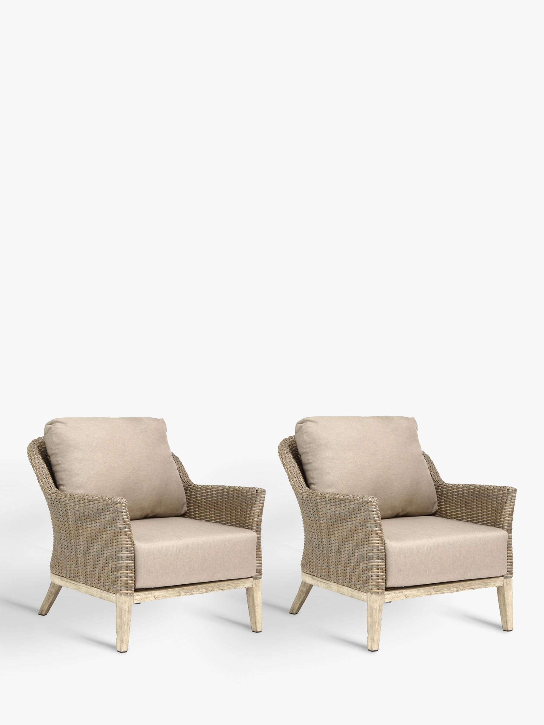 Photo of Kettler cora garden lounging armchairs set of 2 fsc-certified -acacia wood- smoke white