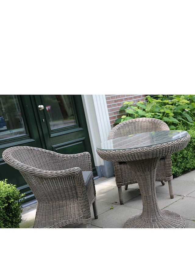 4 Seasons Outdoor Valentine Garden Bistro Table and Chairs Set, Pure