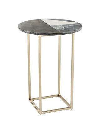 west elm Marquetry Marble Side Table