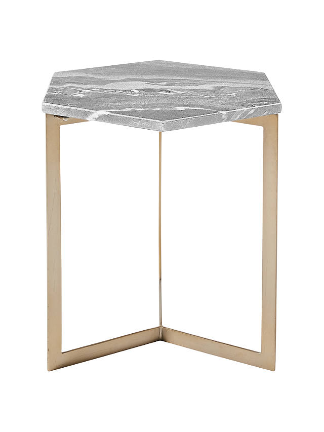 west elm Hex Side Table, Grey at John Lewis & Partners